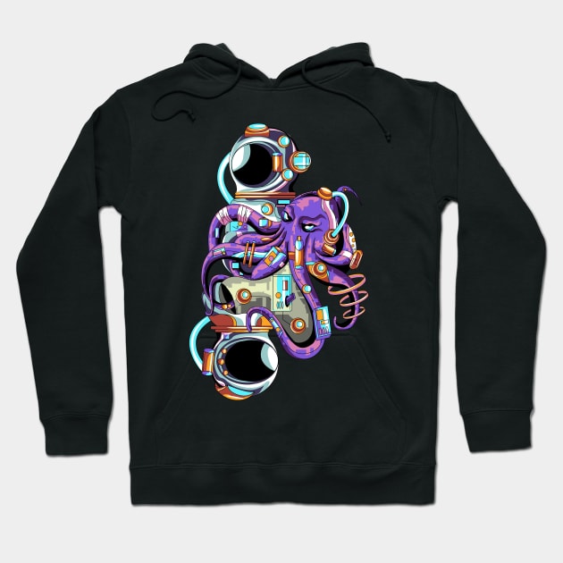 Astronaut Octopus Hoodie by Misfit04